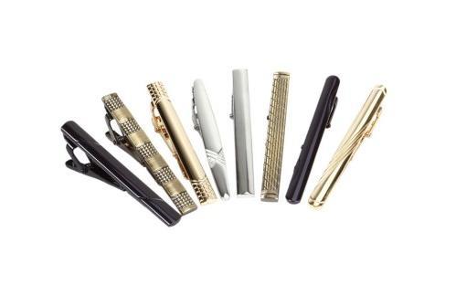 Man Tie Clip New Men's brassTie Clips for gift 8 styles popular brass tie pin Free Shipping 8pcs/set