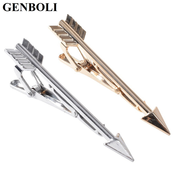 2PCS/SET Tie Clip Stainless Steel Luxury Arrow Shape Men Solid Color Wedding Exquisite Necktie Tie Clips For Men DIY Jewelry