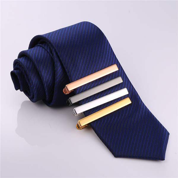 U7 New 4 PCS 1 Set Tie Clips For Men High Quality Gold/Platinum Plated Brand Tie Clip For Business