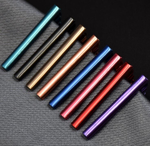 1 PCS classic metal tie clips gentleman tie clasp high quality tie bar business necktie clip clasp 8 color free ship