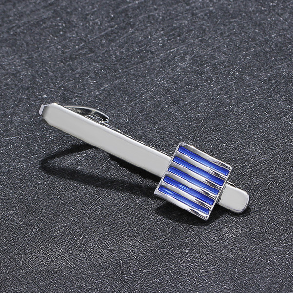 2019 hot new European and American men's French shirt business fashion striped tie clips wish fashion hot accessories