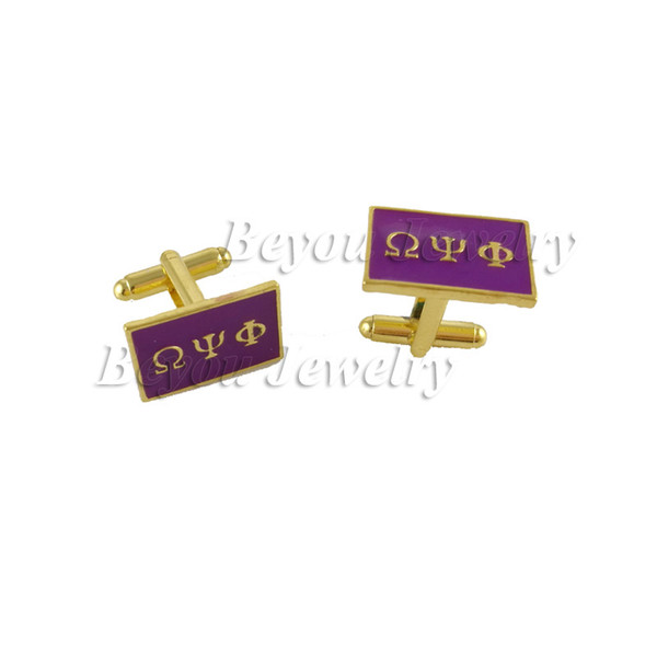 free shipping Omegaa Psi Phi Fraternity jewelry cufflinks