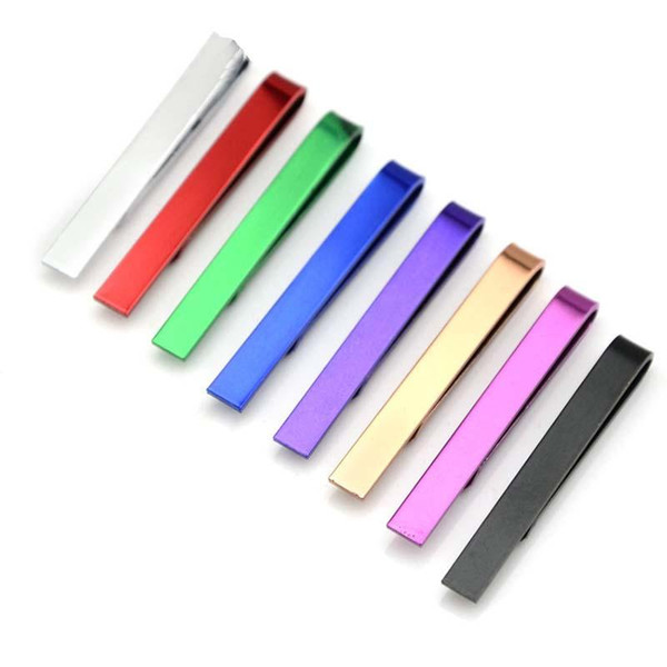 Candy Colors Simple Short Tie Clips Business Suits Necktie Tie Bars Fashion Jewelry for Men Drop Ship