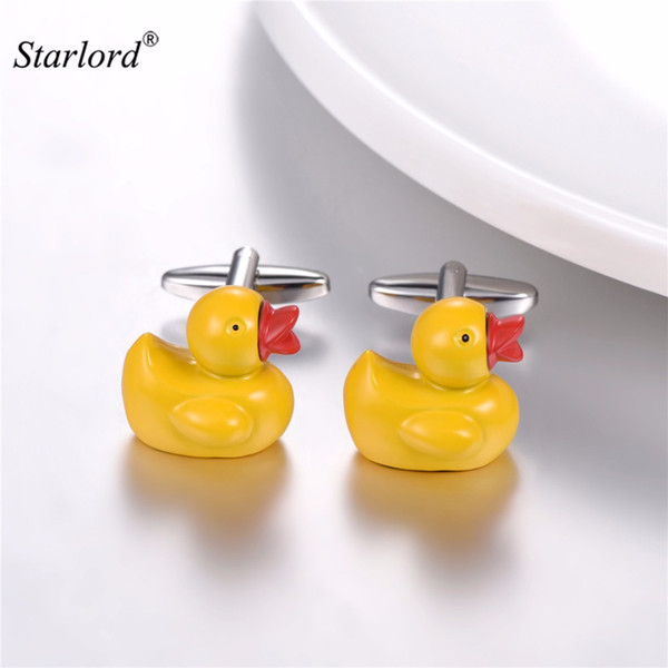 f Rubber Duck For Men Silver Color Child Duck Cufflinks Gift For BF/Father/Groom Cuff Buttons C2880