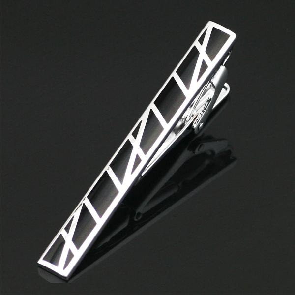 Silver Men Plating Metal Necktie Tie Bar Clasp Tie Clip Fashion Simple Gift Cuff Links for Wedding Tie Pins L-114