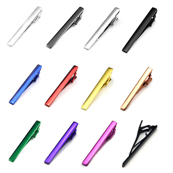 Solid Color Tie Clips Shirts Business Suits Tie Bars Fashion Jewelry for Men Gift Will and Sandy Drop Ship 070001