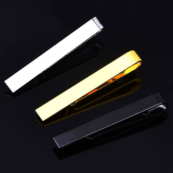 Classic Men Tie Pin Clips of Casual Style Tie Clip Fashion Jewelry Exquisite Wedding Tie Bar Silver And Golden Color