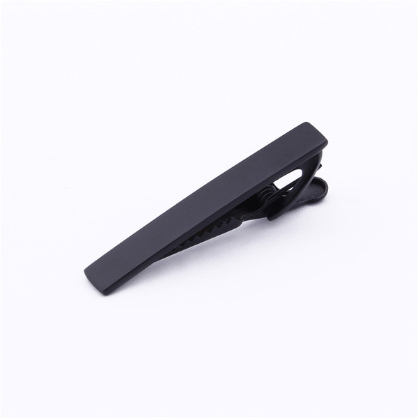 1 Piece Come With Box Cool Matte Business Black Design Men's Tie Bar Tie Shirts Clip