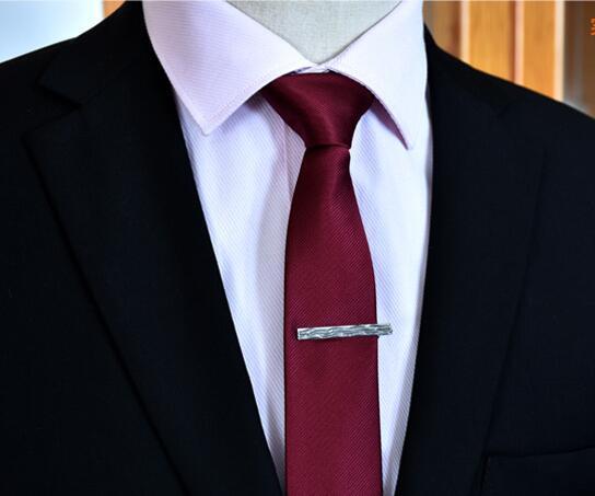 Wholesale short style Korean version 4CM silver style high quality copper tie clip