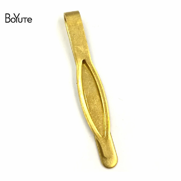 BoYuTe 5 Pcs 100MM Big Metal Brass Stamping Classic Plain Design Mens Tie Clip Jewelry Accessoreis