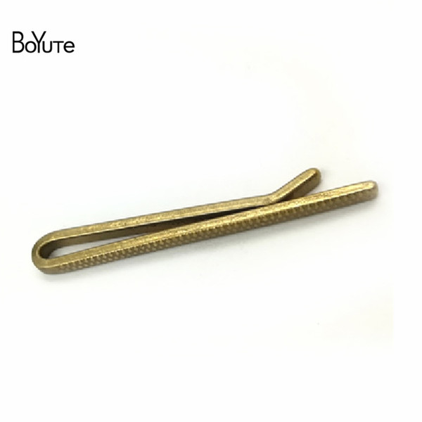 BoYuTe 5 Pcs Stamping Metal Brass Tie Clip Classic Design Tie Clips for Men Jewelry Accessoreis