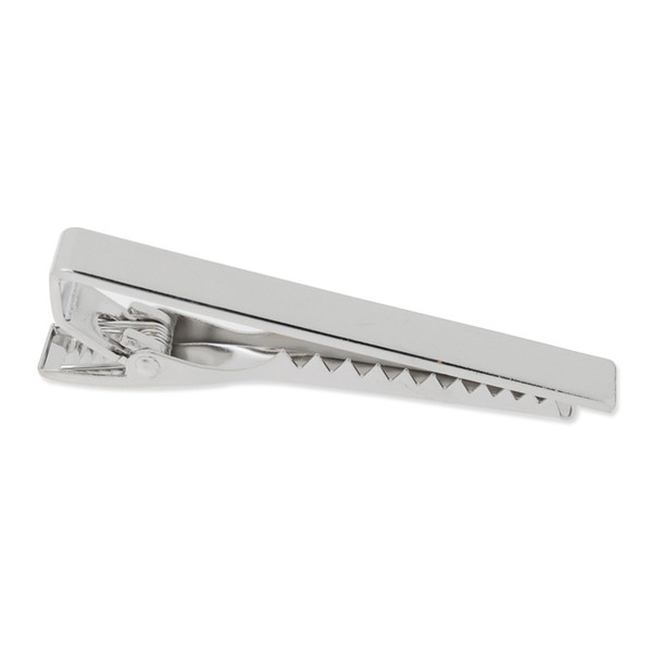 New Silver plated Tie Clip Pin Clasp Bar, 51 MM Silver Toned Wedding Metal Tie Clips Blanks For Men Women-C4689