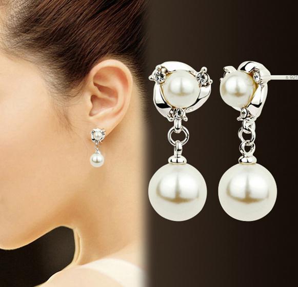 Wholesale hot 925 silver shell beads fashion earrings Anti-allergic earrings