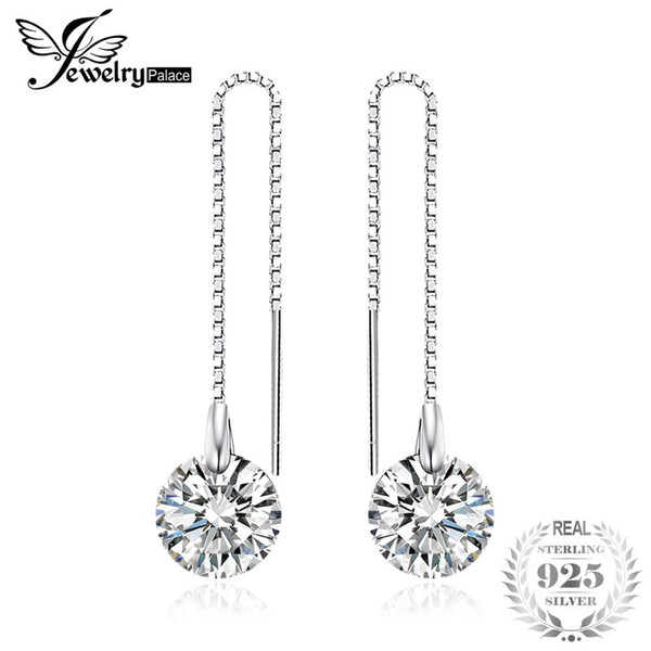 JewelryPalace Round Fashion 8mm 5.0ct Linked Earrings Genuine 925 Sterling Silver New For Women Fine Jewelry Birthday Present