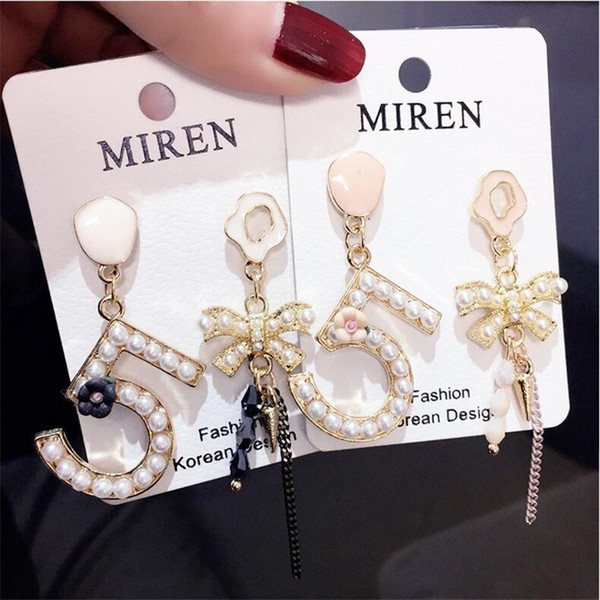 Luxury Classic Color Stud Earrings Fashion Jewelry For Women Statement Irregular Pearl Earrings Jewelry
