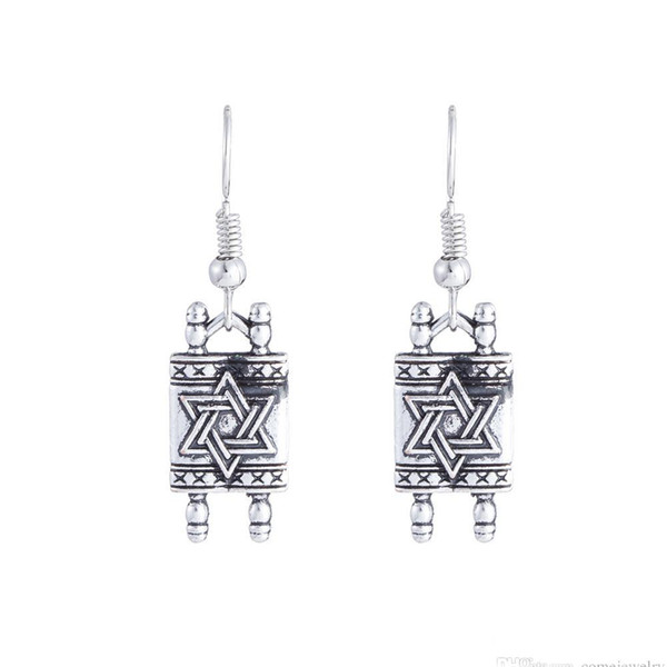 Irish Knot David of Star Love of Lock Black Vintage Earring Ethnic Party Small Hanging Earrings For Women Fashion Jewelry