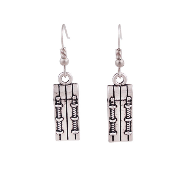 High Quality Wholesale Ski Board Shape Earrings Material Zinc Alloy Antique Silver Drop Shipping