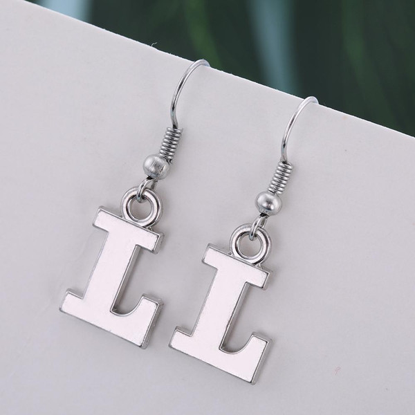 New Fashion Custom Drop Jewelry Women Initial silver Letter Earrings Wholesale Retail New Design Retail