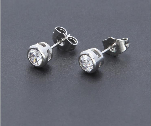 European and American fashion trend personality hip-hop personality ear nail men's simple zircon accessories ear nail jewelry