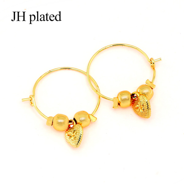 JHplated African Ethiopia jewelry Earrings round for women's gift wedding gifts fashion jewelry Heart-shaped decorative pendant