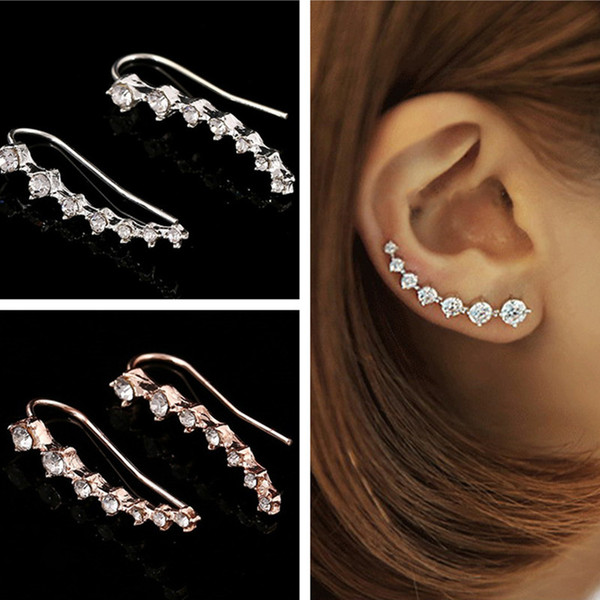 Korean version of the high-end Korean drama with the rhinestone long bride earrings wedding ball ladies birthday Valentine's Day gift earrin