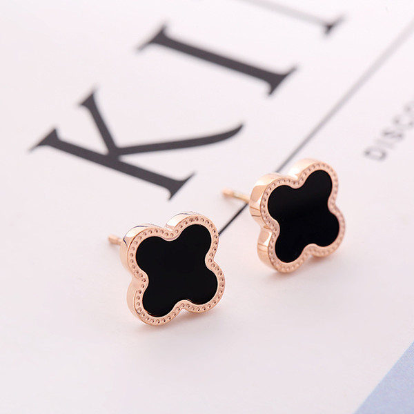 Four-leaf Clover Ear Stud Fashion Women Charm Luxury Brand Designer Jewelry Earrings For Girls Valentine Gift Earrings