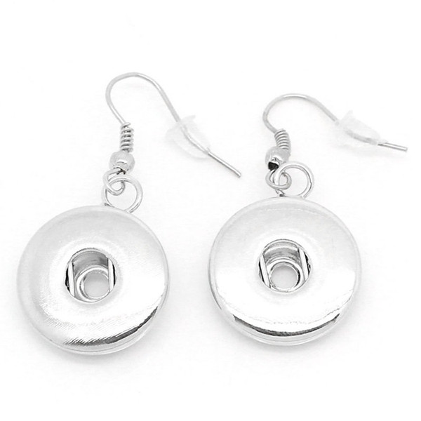 2017 silver button snap jewelry earring for 18mm snap button jewelry