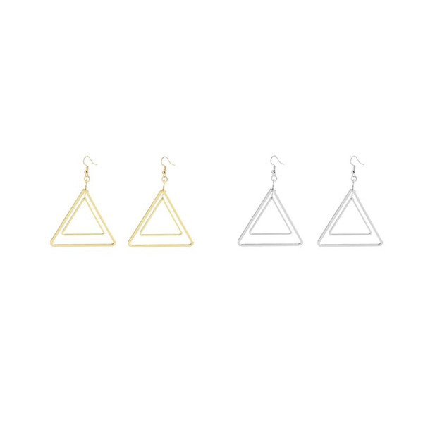 2018 Hollow Triangle Pattern Stud Earring for Women Tiny Triangle Vintage dangle Earrings 2018 brincos para as mulheres