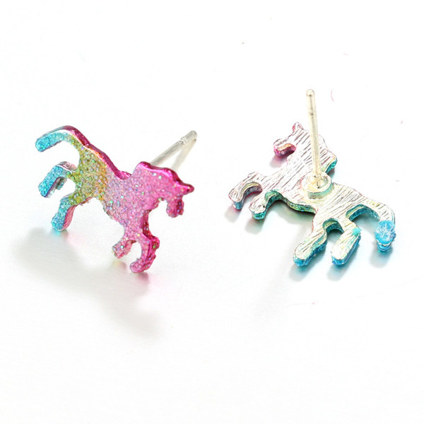 New Euro-American Style Fresh and Colourful Small Male Ornaments Animal Earrings, Flash Powder, Small Male Nail Female Ornaments1 49yg C1