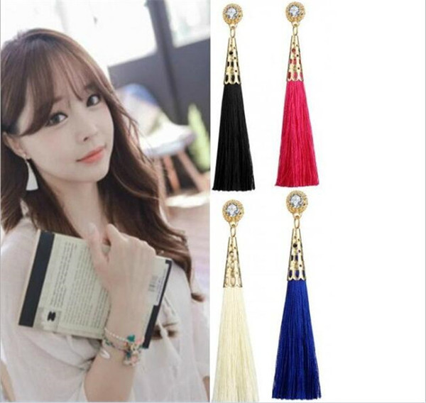 120pcs Bohemian Stamping Tassel Earrings Tassle Drop earrings Hanging for women J148