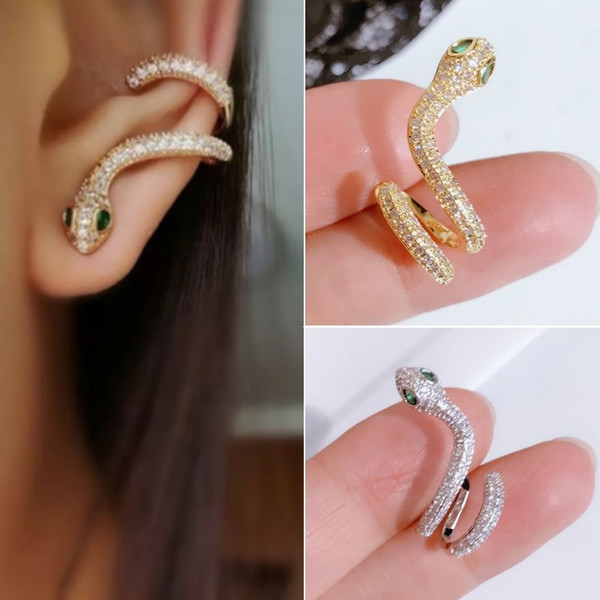 Designers snake earring diamond studs for women luxury rhinestone animal earrings pendant womens accesscires pearl flower earrings