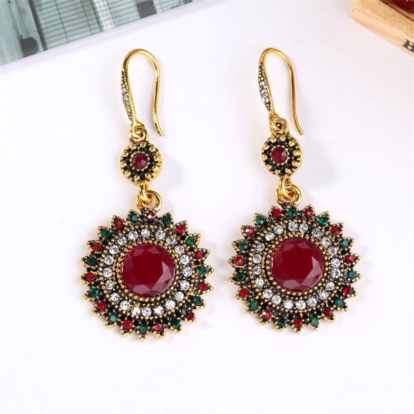 Multinational goods Europe and America Bohemian national wind earrings sunflower earrings student gift temperament trend