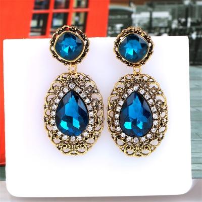 New Arrival Vintage Ear Ring Women Jewelry Fashional Ornament Pendant Earring Alloy Crystal Charm Earring Exquisite Long Dangle Charm