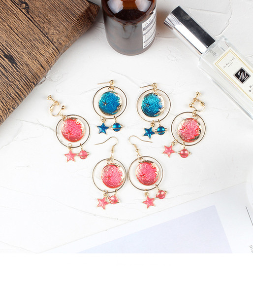 Fantastic Star Moon Tassel Fashion Earrings Jewelry Designer Earrings Women Stud Earrings Dangle Chandelier for Xmas Christmas