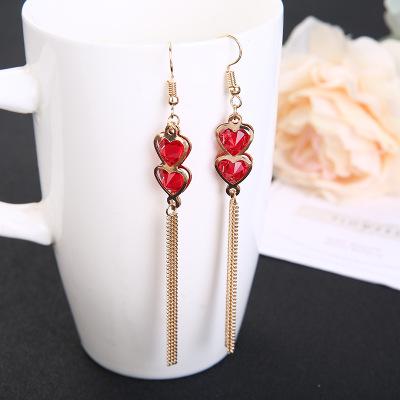 10 Colors Crystal Heart Earring Luxury Jewelry Designer Earrings Women Stud Earrings Dangle Chandelier Xmas Christmas Gift