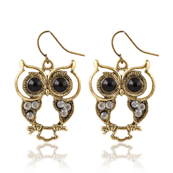 Gemstone Owl Earrings Gold Hoop Earrings Mens Earrings Studs Stainless Steel Designer Jewelry Des Boucles D'oreilles Orecchini