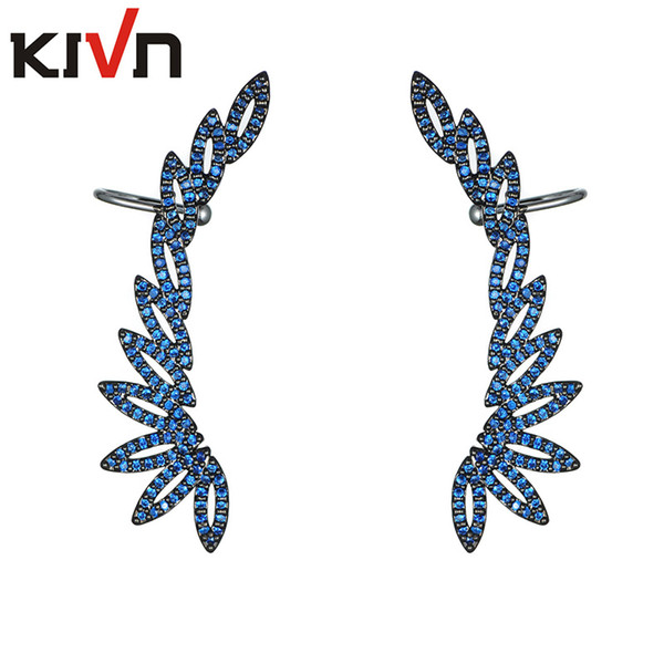 KIVN Fashion Jewelry CZ Cubic Zirconia Womens Girls Ear Cuff Ear Crawler Climber Earrings Christmas Birthday Mothers Day Gifts