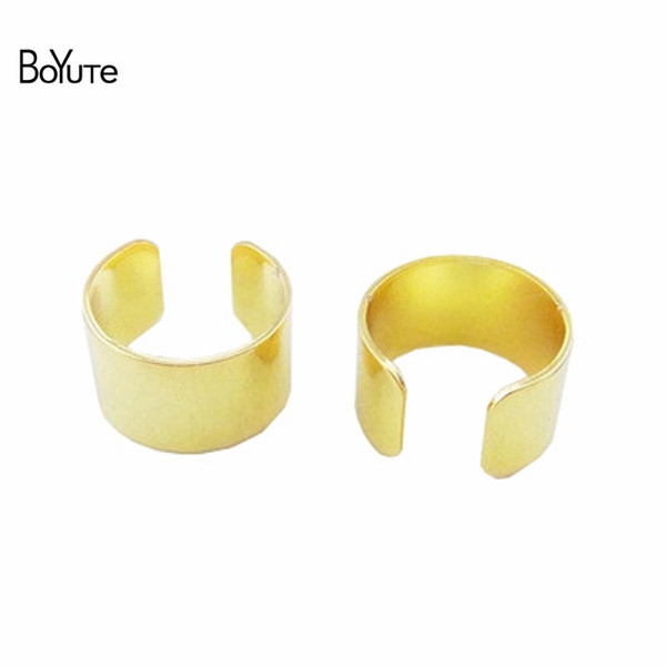 BoYuTe (50 Pieces/Lot) 10*6MM 2 color Fashion Plain Ear Cuff Earrings, Ear Cuff Jewelry for Women