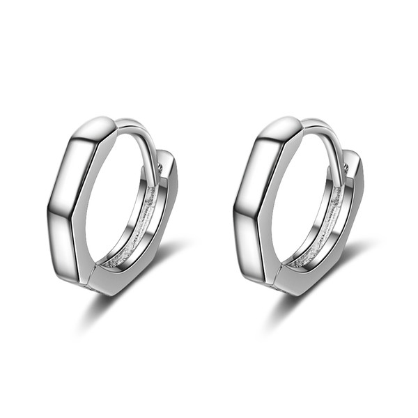 SMTCAT Genuine 925 Silver Summer Simple Minimalist Geometric Angle Clip Earrings Ear Cuff Clip-On Earring Women Jewellery Gift