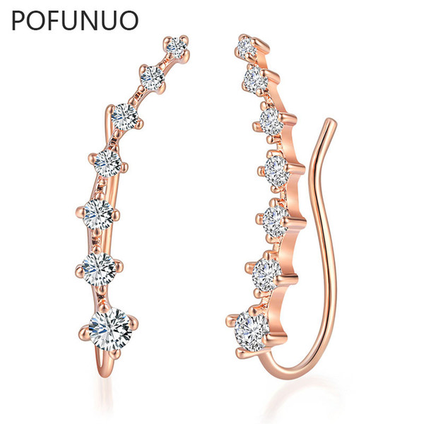 2019 new leaf clip sleeve ear clip earring earless hole south Korean rose gold fashion romantic women's first choice gift