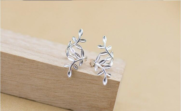 50 pair/lot,Elegant No hole ear clip Ear - free ear buckle Women's Earrings sprawling leaf Branch modeling Adjustable Not fading Earrings