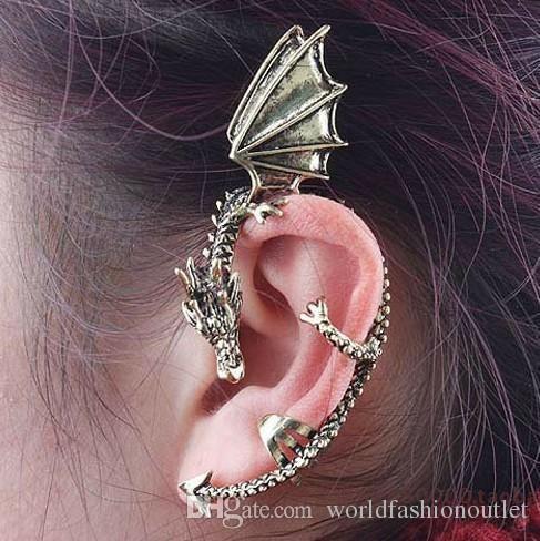 Clip Earring Clip-on Earings Jewelry punk Style personalized gothic vintage retro dragon clip ear cuff Earrings Eardrops Ear Ring Earings