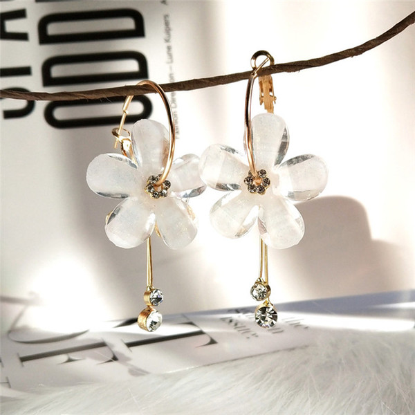 Brincos Oorbellen Earrings Tassel Flower Earrings Brincos Clip