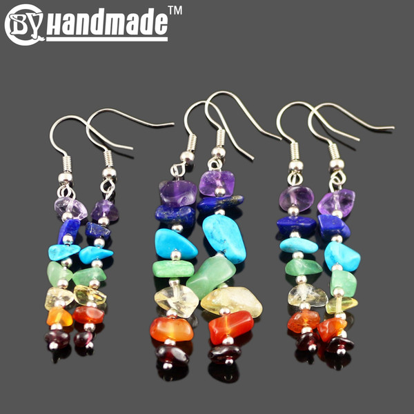 Wholesale manual winding seven chakras earrings Manual creative accessories supply of foreign trade