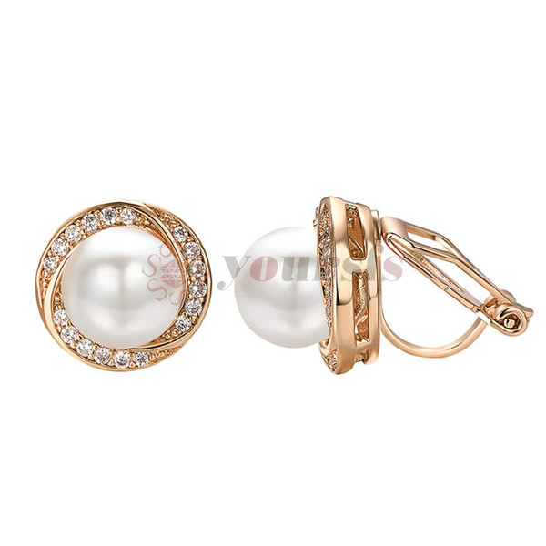 Yoursfs Clip on Pearl Earrings for Women Simple Round Faux Freshwater Pearl Earrinsg