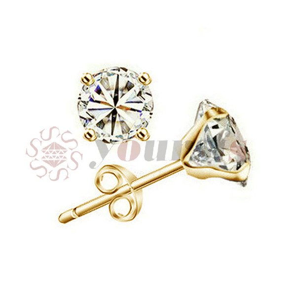 Yoursfs 18K White Gold Plated Simulated Diamond Studs Earrings Use Austrian Crystal Fashion Jewelry