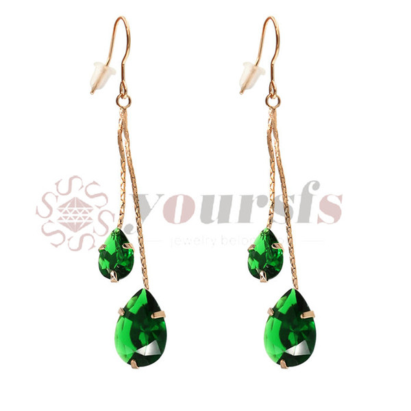 Yoursfs Top quality Austrian crystal earrings tassel water droplets shape earrings Jewelry earring free shipping