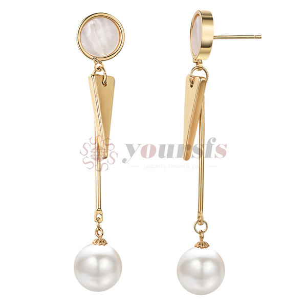 Yoursfs The new fashion jewelry OL temperament long section of imitation pearl earrings free shipping