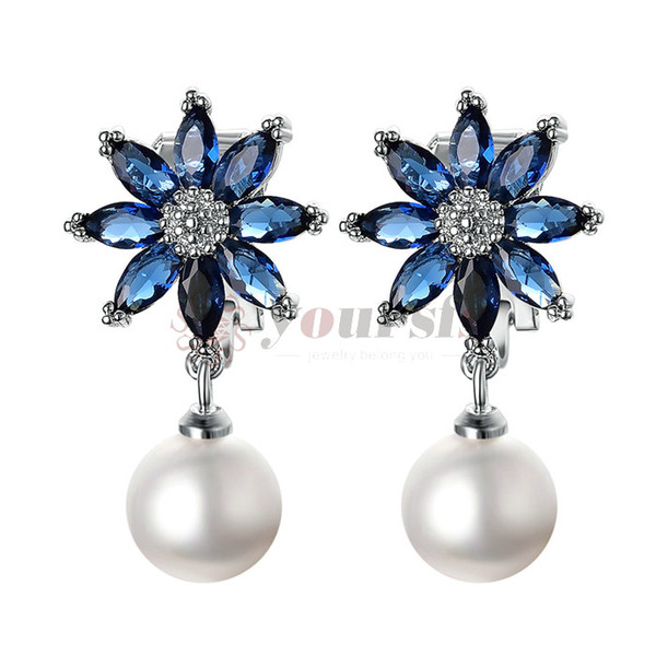 Yoursfs Pearl Clip on Earrrings for Women Round Simulated Pearl Wedding Party Fashion Jewelry