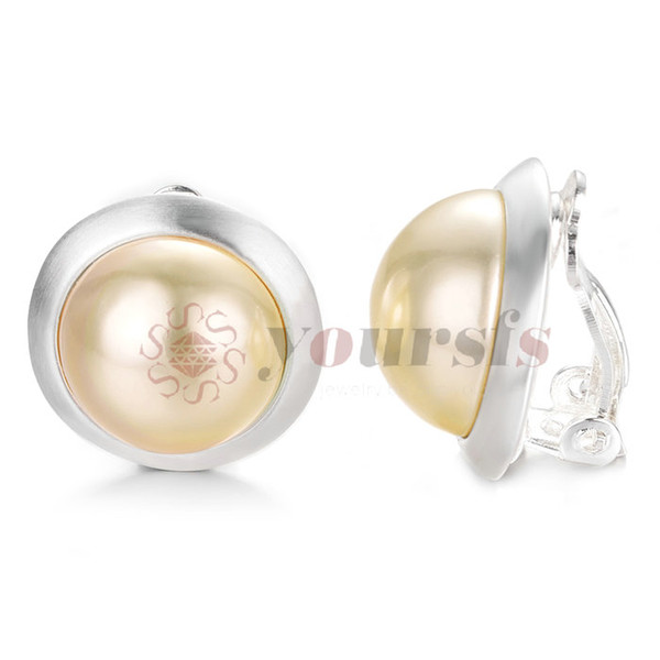 Yoursfs Clip earring Ivory pearl Round Earrings no Pierced Clip on Earrings for girl